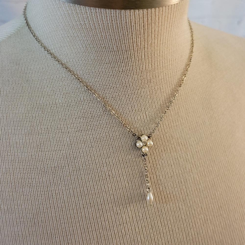 Dainty Faux Pearl Necklace Prom Formal Wedding